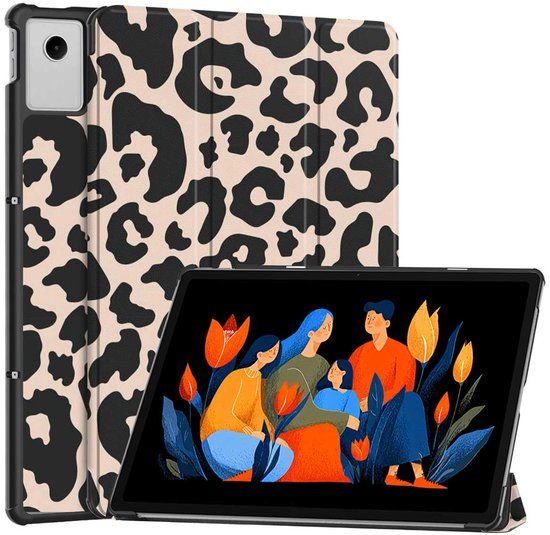 imoshion Tablet Hoes - Geschikt voor Lenovo Idea Tab Plus - Leopard Design Trifold Bookcase