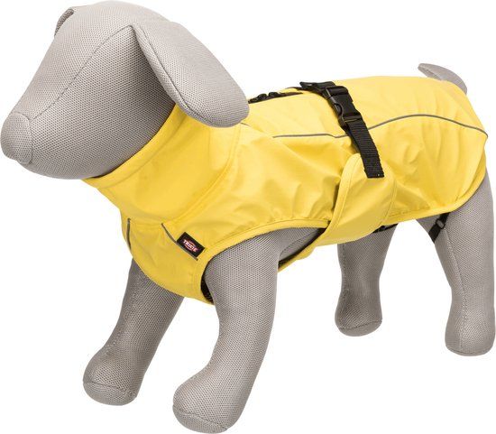 Trixie Regenjas Hond - Vimy - Geel - Maat S - Ruglengte 35 cm
