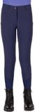 QHP Rijbroek met grip Nyomi Kinderen Blauw 146