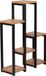 en.casa Support de plantes Rosenholm 78,5x56x20 cm noir et couleur bois