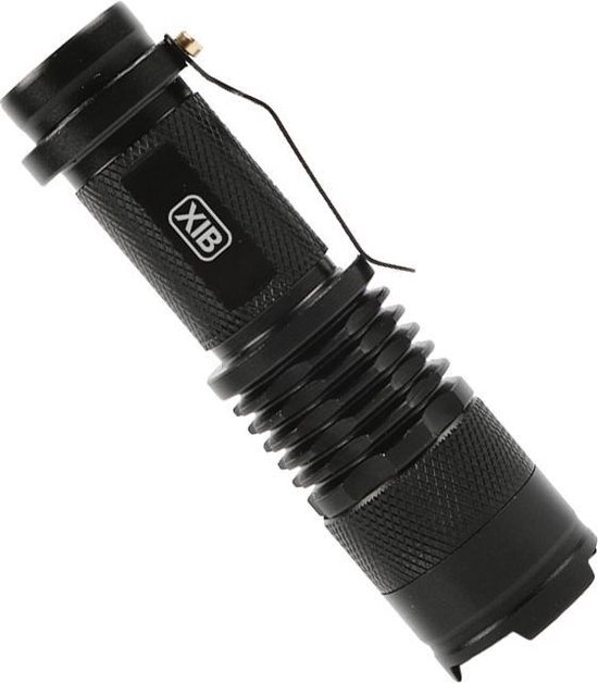 XIB LED Professionele Zaklamp Mini met bundelfocus Aluminium - 900 Lumen - Zwart