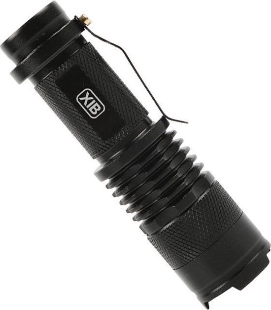 XIB Militaire Mini LED Zaklamp - 900 Lumen - Zwart