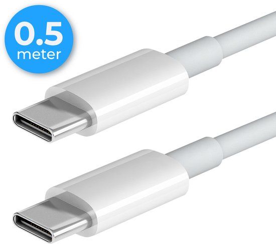 Nuvance USB-C Kabel - 0.5 Meter - Wit