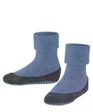 FALKE Cosyshoe Minis Noppen op de zool wol huissokken kinderen blauw - maat 21-22