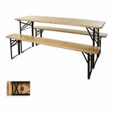 Lifetime Koopman International Tafel met twee stoelen Lifetime Hout/Metaal Zwart/Hout
