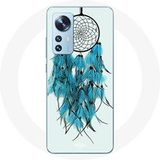 Maniacase Hoesje voor Xiaomi Mi 12 / 12X Dromenvanger Blauw Wit Achtergrond
