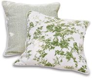 LOBERON Kussenhoes set van 2 Mercier groen/wit