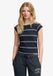 Superdry - Athletic Off Shoulder Top - Dames - T-shirts - Standard bleu marine rayé - Coton - Taille 6