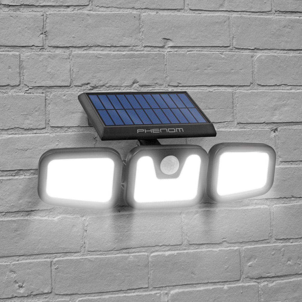 Phenom - Floodlight Verstraler op Zonne-Energie voor Oprit of Garagepad - Bewegingssensor - IP65