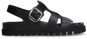 Sacha Sandales compensées en cuir noir Femme Taille 39