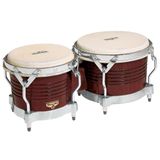 LP Latin Percussion LP811006 Matador Wood Bongo Almond Bruin Chrome Hardware