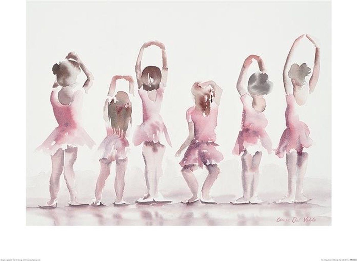 Aimee Del Valle Ballet Vijfde positie Art Print 40x50cm - Multi Color - Papier