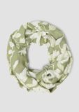s.Oliver - Vrouwen - Gebloemde Viscose Sjaal - Olijfgroen