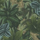 A.S. Création Livingwalls Travel Styles vliesbehang - jungle-behang in groen en geel - tropisch wandbehang voor verschillende ruimtes in 10,05 m x 0,53 m