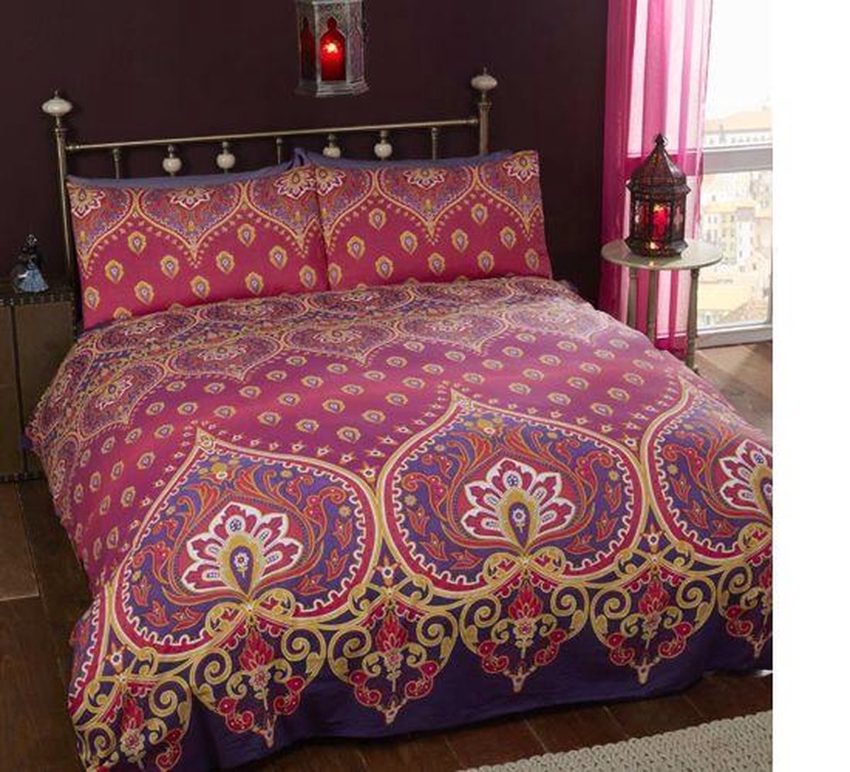 AAI made with love Made with love dekbedovertrek Asha ruby 135x200 - 50x75 cm / 1-persoons