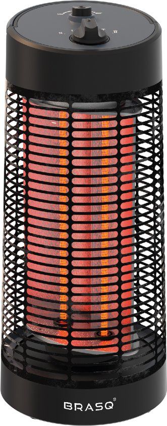 Brasq Elektrische Terrasverwarmer staand – Tafelmodel - 1200 watt - Zwart