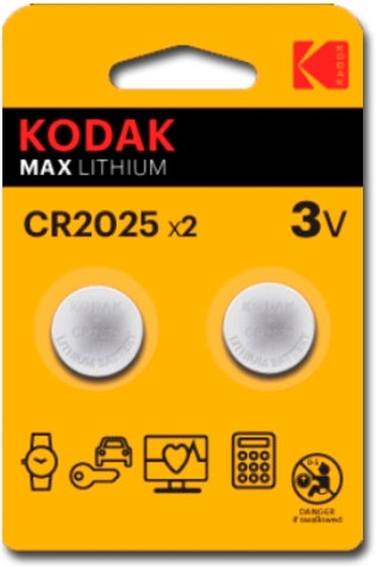 - Lithium CR2025 Kodak ULTRA MAX LITHIUM 3V (2 uds)