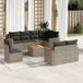Maison Exclusive - Ensemble de meubles de jardin 9 pièces avec canapé et coussins, gris, en polyrotin