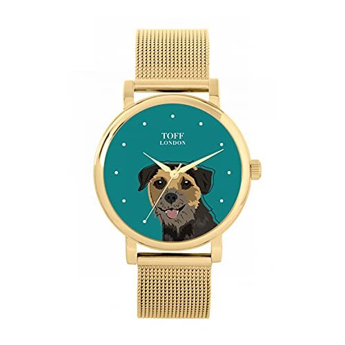 Toff London Border Terrier Hoofd Hondenhorloge