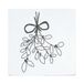 May and Berry Houten stempel - maretak, 45x45mm, wit