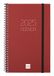 Finocam 742757425 Afsprakenboek (dagelijks) Bordeaux A5 Softcover Spiraalband Elastische band FSC