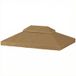 Pangivo Toile de rechange pour tonnelle 3 x 4 m pavillon double toit Polyester 370 g/m² anti-UV beige