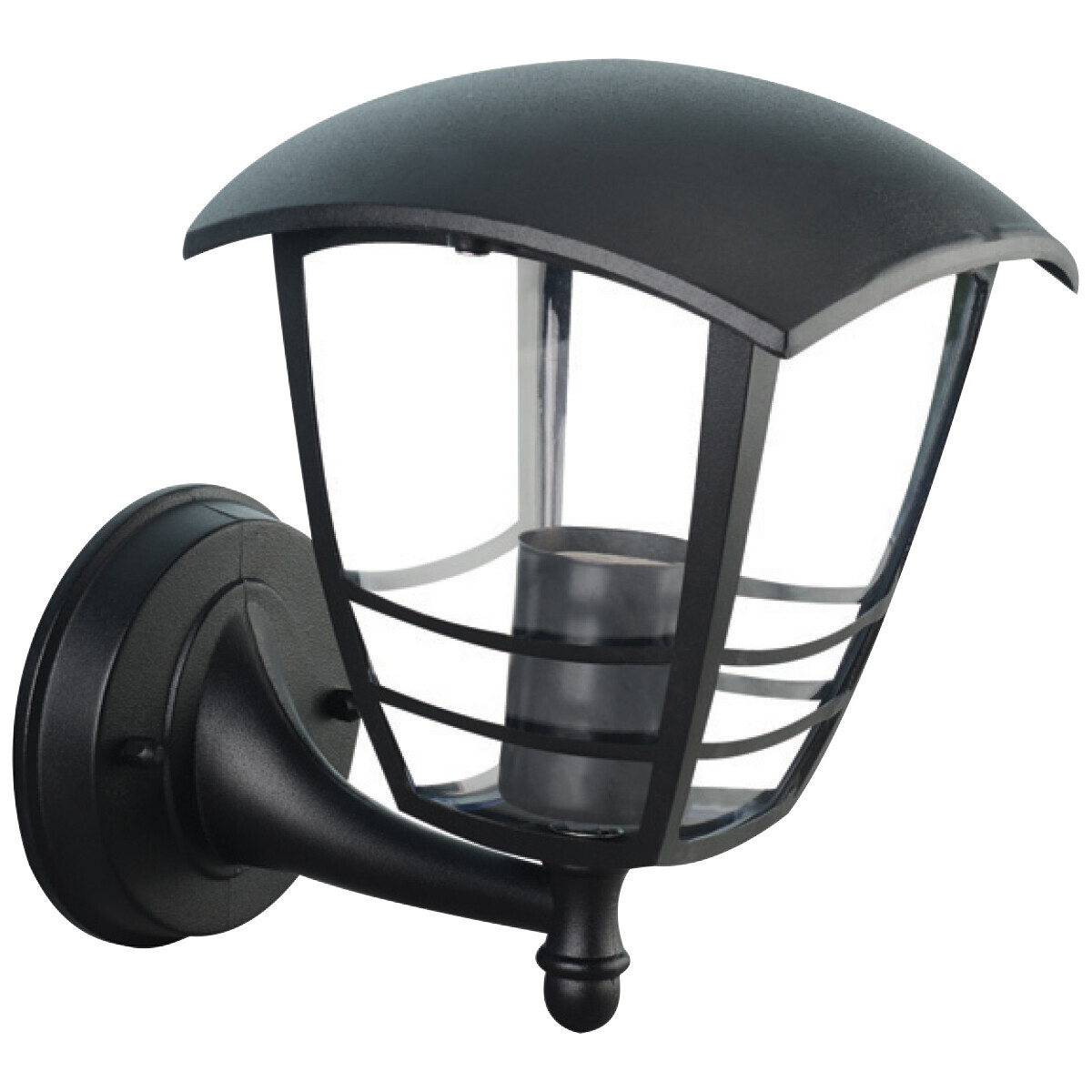 BES LED LED Tuinverlichting - Buitenlamp - Narmy 1 - Wand - Mat Zwart - E27 Fitting - Rond - Aluminium