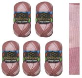 Wollbiene Crazy Cotton Batik, 5 x 100 g, 500 gram met kleurverloop, 55% katoen, meerkleurig, breiwol