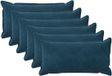 vidaXL - Kussensloop - 6 stuks - Hout - Blauw - 40 x 80 cm - Fluweel
