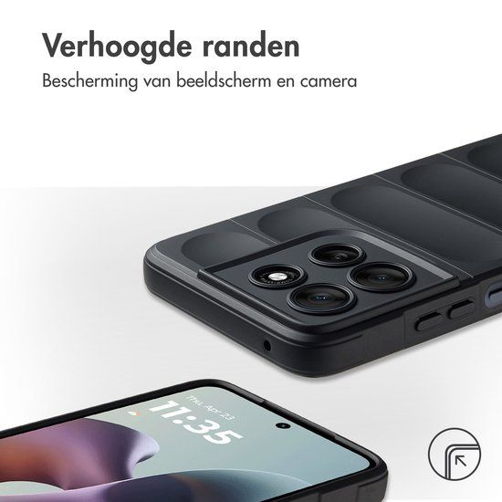imoshion EasyGrip Backcover voor de Motorola Moto G56 - Zwart