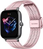 Strap-it roestvrij stalen band - rosé pink - Geschikt voor Amazfit GTS 3