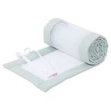 babybay Nestje Mesh Royal/bedomranding voor bijzetbed/stootbescherming voor babybed, geschikt voor model Boxspring XXL, mint glitterpunten goud