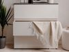 Mobistoxx BRETON Commode BRETON 3 tiroirs blanc brillant/matera