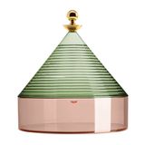 Kartell Trullo bewaarbox saliegroen - roze