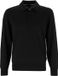 BOSS Lancione pull en laine coupe regular - pull pour homme polo tricoté d'épaisseur moyenne - noir
