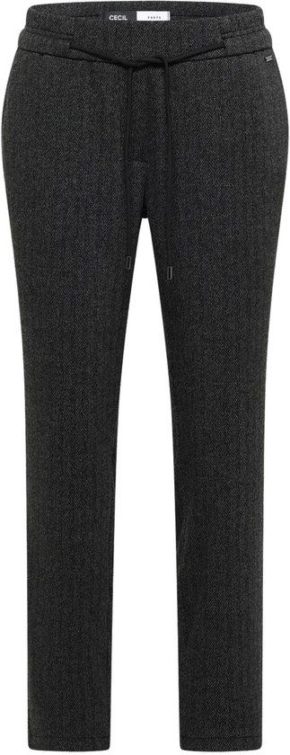 Cecil Damesbroek Style Tracey Dessin Zwart Gestreept Straight Fit