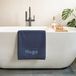 Serviette de bain brodée - Bleu marine