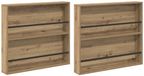 vidaXL Étagère à journaux avec étagère 2 pièces Chêne Artisan 80 x 12 x 70 cm