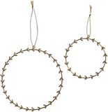 LOBERON Krans set van 2 Maravita goudkleurig