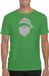 Bellatio Decorations Kerst T-shirt voor heren - Kerstman hoofd - groen - glitter zilver - Kerstkleding XL