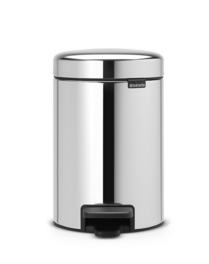 Brabantia NewIcon Prullenbak - 3 liter - Brilliant Steel