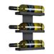 BLACK PURE Étagère murale en métal pour 3 bouteilles