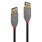 LINDY 36753 USB-kabel zwart, grijs 3m