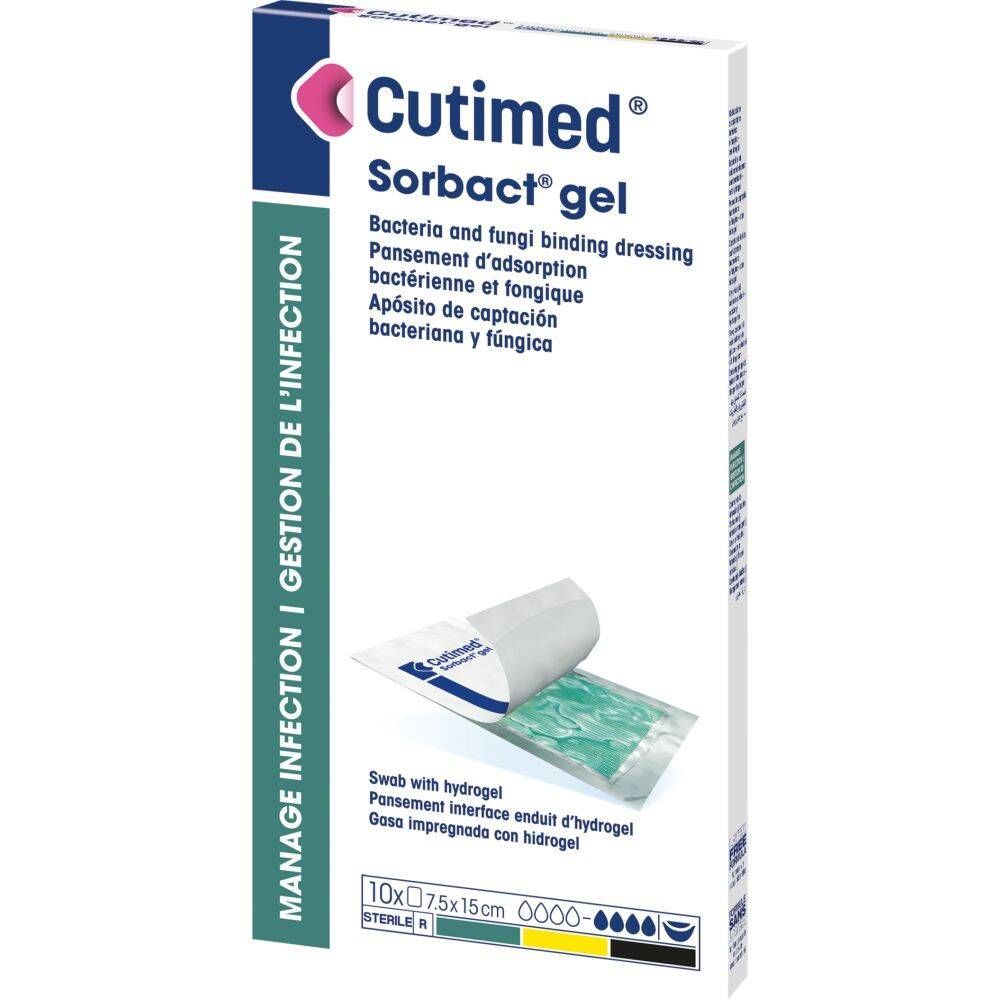 Cutimed® Sorbact® Gel 7,5 cm x 15,0 cm - 10 dressings