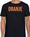 Bellatio Decorations Koningsdag shirt voor heren - oranje - zwart - glitters - feestkleding XXL