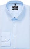 OLYMP No. 6 Six super slim fit overhemd - mouwlengte 7 - popeline - blauw - Strijkvriendelijk - Boordmaat: 37 (EU maat: S)