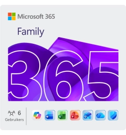 Microsoft 365 Family | 6 Gebruikers - 1 jaar | Inclusief updates