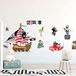 Muursticker Muursticker kinderen decoratie babykamer muursticker kinderkamer dieren piraten voor schatzerovering H60 x 90 cm