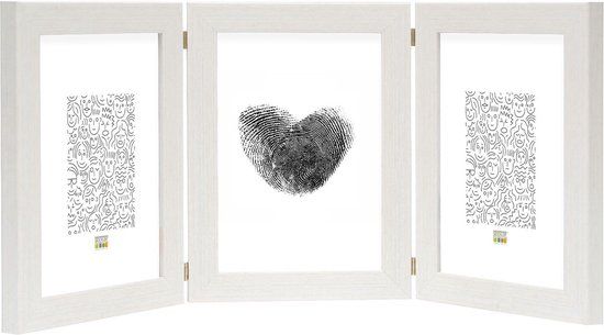 Deknudt Frames S41VF1 H3V - Drieluik fotolijst - Wit - 3x 13x18 cm