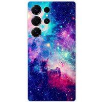 Samsung Galaxy S25 Ultra Galaxie bleue bedrukt siliconen hoesje